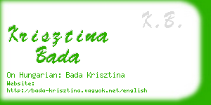 krisztina bada business card